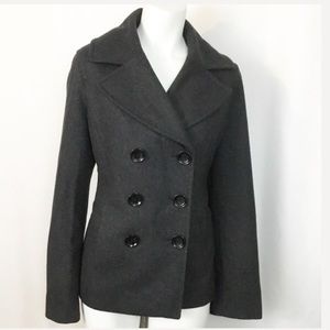 Michael Kors grey wool blend Pea coat EUC